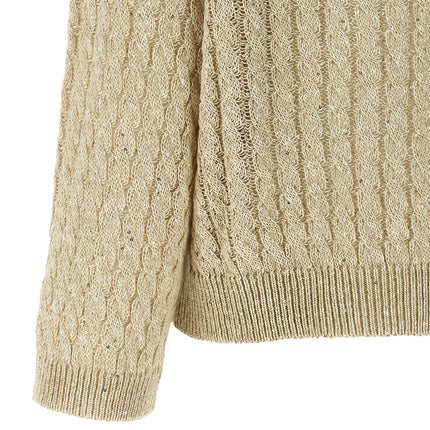Brunello Cucinelli Beige Linen Cardigan