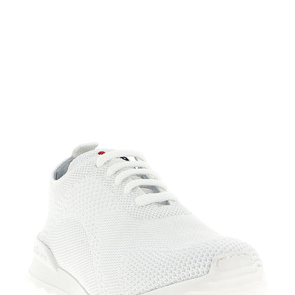 Kiton White Cotton Athletic Sneakers
