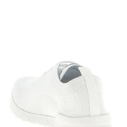 Kiton White Cotton Athletic Sneakers
