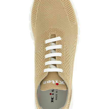 Kiton Beige Cotton Athletic Sneakers