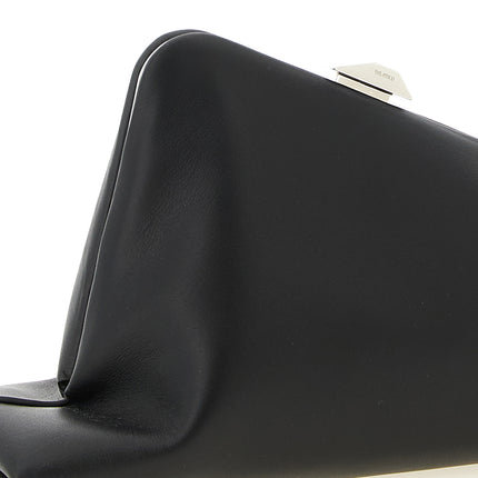 The Attico Black Calfskin Clutch Bag