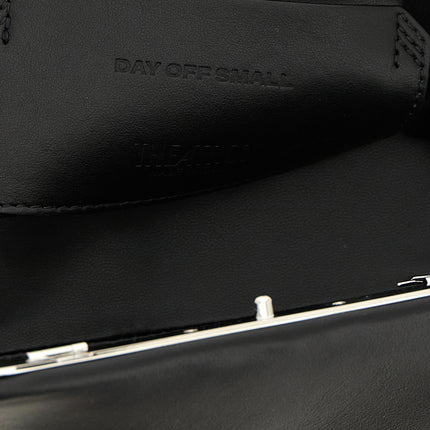 The Attico Black Calfskin Clutch Bag