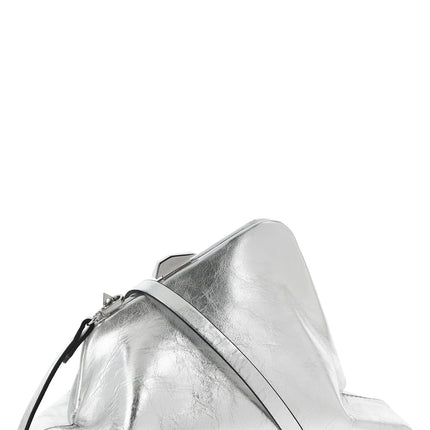 The Attico Silver Calfskin Clutch Bag