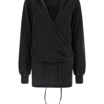 The Attico Black Cotton Short Dress