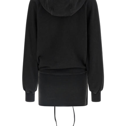 The Attico Black Cotton Short Dress