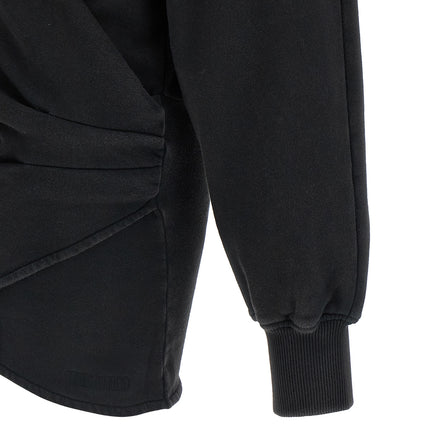 The Attico Black Cotton Short Dress