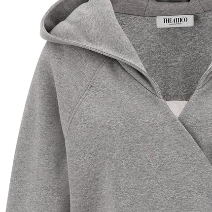 The Attico Gray Cotton Short Dress