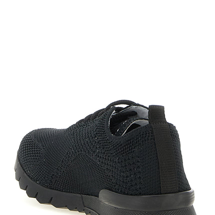 Kiton Black Cotton Athletic Sneakers
