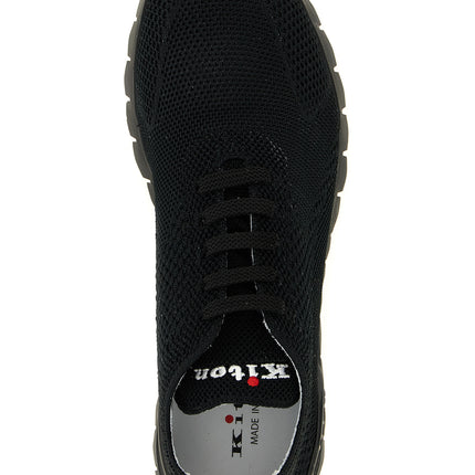 Kiton Black Cotton Athletic Sneakers