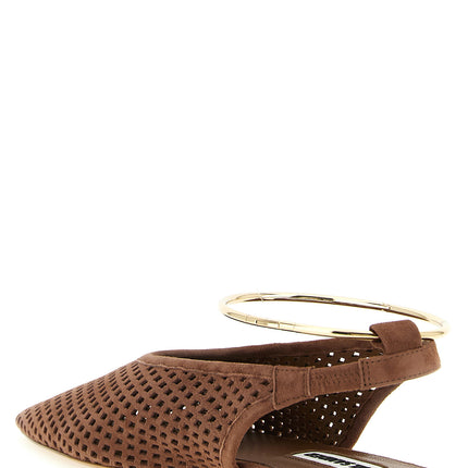 Jil Sander Brown Goatskin Ballet Flats