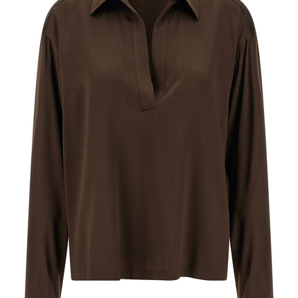 Tom Ford Brown Silk Polo Shirt