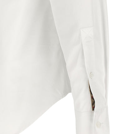 Burberry White Cotton Blouse
