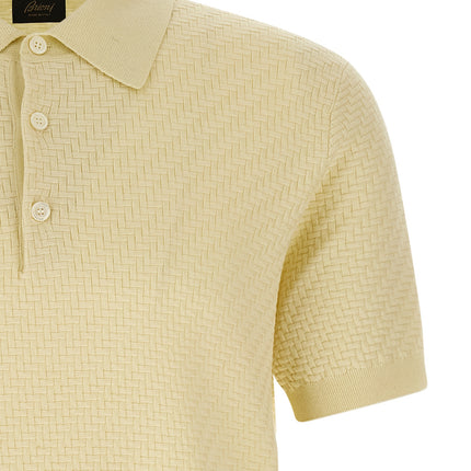 Brioni Bicolor Cotton Polo Shirt