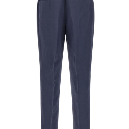 Brioni Blue Linen Casual Pants