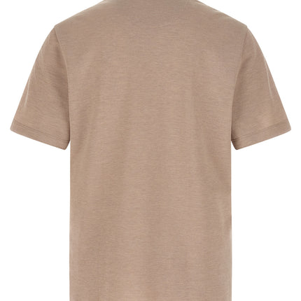 Brioni Beige Cotton Polo Shirt