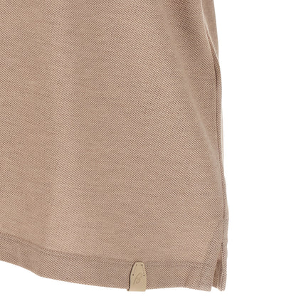 Brioni Beige Cotton Polo Shirt