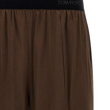 Tom Ford Brown Silk Casual Pants