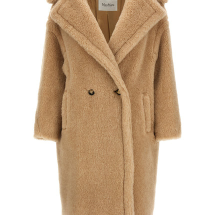 Max Mara Beige Alpaca Leather Coat