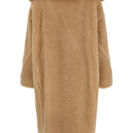 Max Mara Beige Alpaca Leather Coat