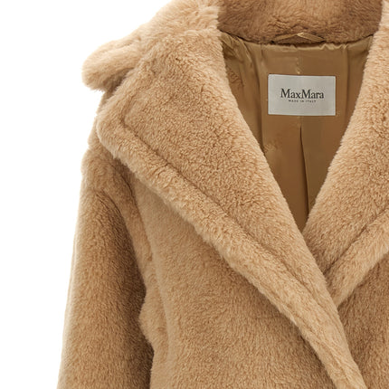 Max Mara Beige Alpaca Leather Coat