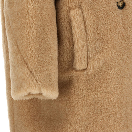 Max Mara Beige Alpaca Leather Coat