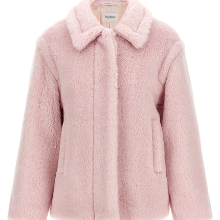 Max Mara Multicolor Alpaca Leather Coat