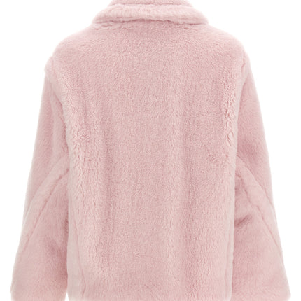 Max Mara Multicolor Alpaca Leather Coat