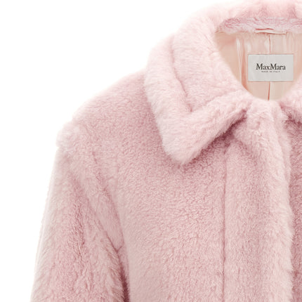 Max Mara Multicolor Alpaca Leather Coat