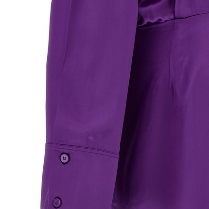 The Attico Purple Rayon Midi Dress