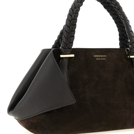 Ferragamo Brown Goatskin Handbag