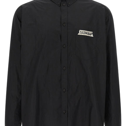 Balenciaga Black Cotton Blouse