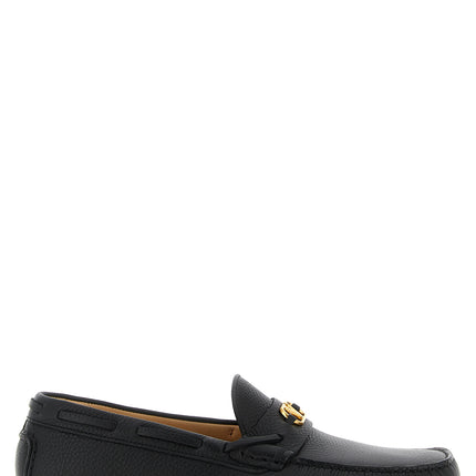 Valentino Garavani Black Calfskin Slip-On Loafers