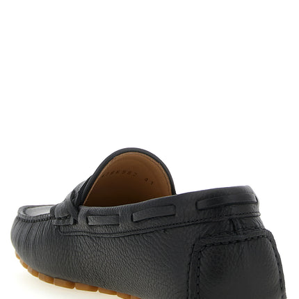 Valentino Garavani Black Calfskin Slip-On Loafers