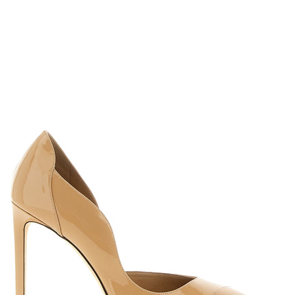 Jimmy Choo Beige Leather High Heel Pumps