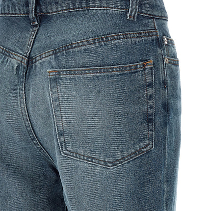 A.P.C. Blue Cotton Flared Jeans