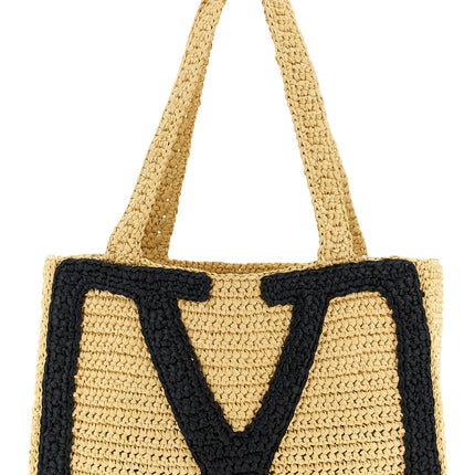 Valentino Garavani Beige Viscose Tote Bag