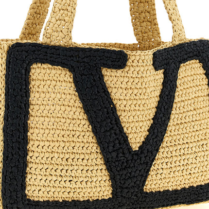 Valentino Garavani Beige Viscose Tote Bag