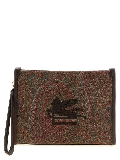 Etro Multicolor Cotton Clutch Bag Etro