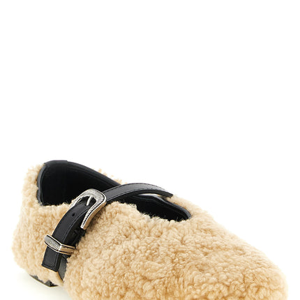 KATE CATE Beige Calfskin Ballet Flats