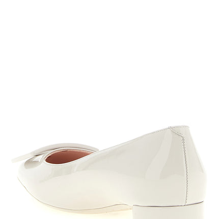 Roger Vivier Gray Calfskin Mid Heel Pumps