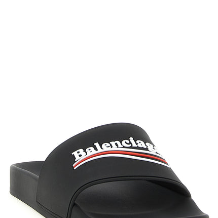 Balenciaga Black Plastic Slides