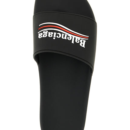 Balenciaga Black Plastic Slides