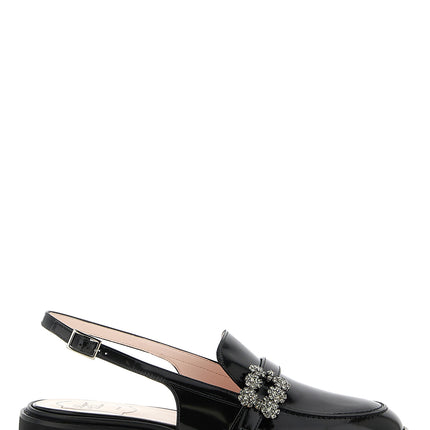 Roger Vivier Black Calfskin Moccassin