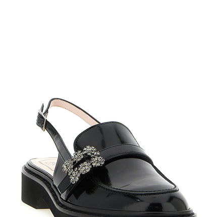Roger Vivier Black Calfskin Moccassin
