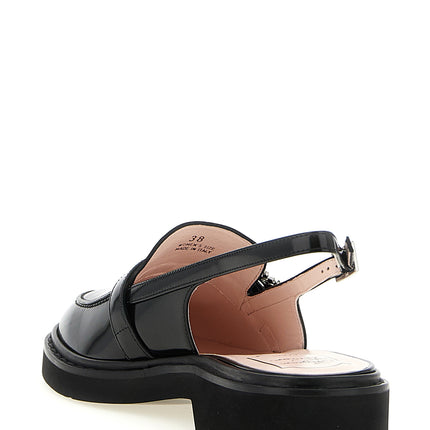 Roger Vivier Black Calfskin Moccassin