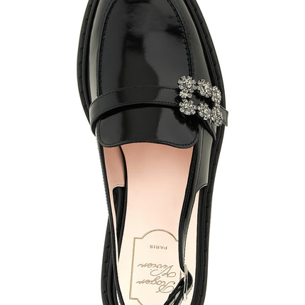 Roger Vivier Black Calfskin Moccassin