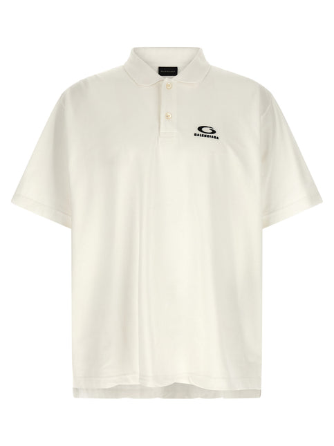Balenciaga White Cotton Polo Shirt