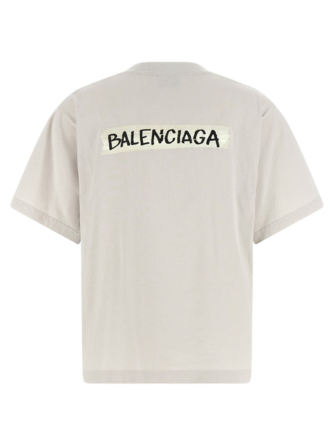 Balenciaga Gray Cotton T-Shirt