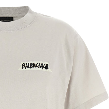 Balenciaga Gray Cotton T-Shirt