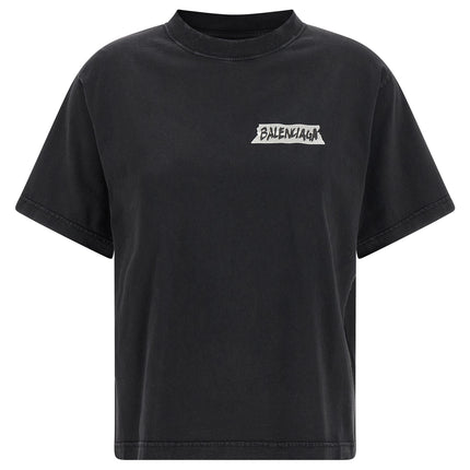 Balenciaga Black Cotton T-Shirt
